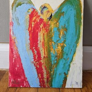 Original Claire Mcelveen Guardian Angel Painting 8x10